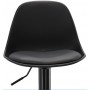 Krzesło barowe kosmetyczne fryzjerskie fotel z oparciem czarne Outlet - 5
