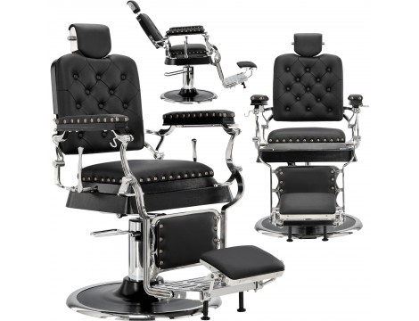 Fotel fryzjerski barberski hydrauliczny do salonu fryzjerskiego barber shop Tulus Barberking w 24H waga fotela 80kg Outlet