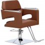Fotel fryzjerski Gaja Brown hydrauliczny obrotowy podnóżek do salonu fryzjerskiego krzesło fryzjerskie Outlet - 2