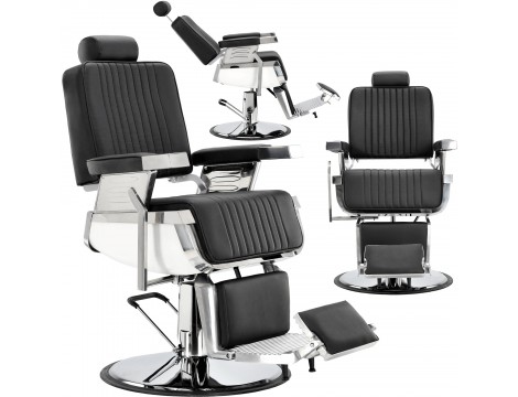 Fotel fryzjerski barberski hydrauliczny do salonu fryzjerskiego barber shop Parys Barberking w 24H Outlet