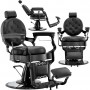 Fotel fryzjerski barberski hydrauliczny do salonu fryzjerskiego barber shop Black Pearl Barberking w 24H Outlet