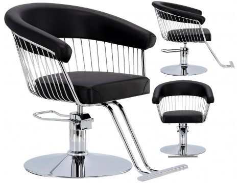Fotel fryzjerski Zoe hydrauliczny obrotowy do salonu fryzjerskiego podnóżek krzesło fryzjerskie Outlet