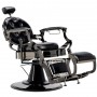 Fotel fryzjerski barberski hydrauliczny do salonu fryzjerskiego barber shop Logan Black Shiny Barberking Outlet - 6