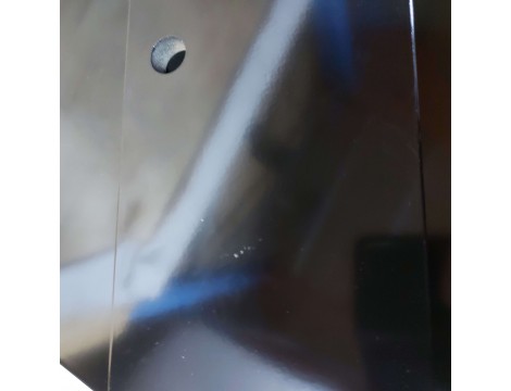 Recepcja fryzjerska lakierowana diamond sim 80 cm kosmetyczna do salonu czarna Outlet - 3