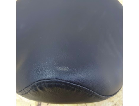 Taboret kosmetyczny siodło z oparciem fotel czarny Outlet - 5