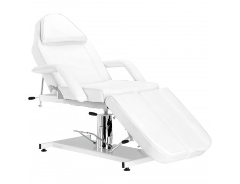 Fotel hydrauliczny kosmetyczny Isaiah obrotowy spa łóżko leżanka do salonu kosmetycznego biały Outlet - 2