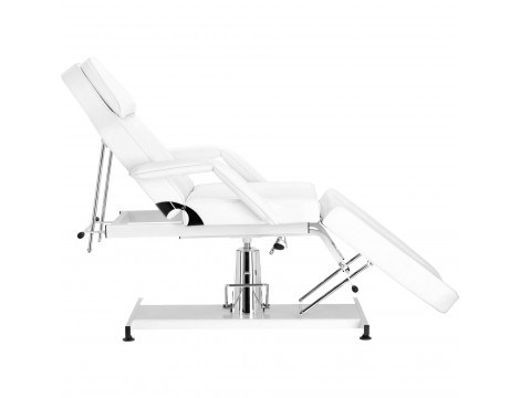 Fotel hydrauliczny kosmetyczny Isaiah obrotowy spa łóżko leżanka do salonu kosmetycznego biały Outlet - 4