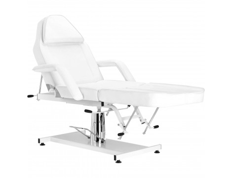 Fotel hydrauliczny kosmetyczny Isaiah obrotowy spa łóżko leżanka do salonu kosmetycznego biały Outlet - 6