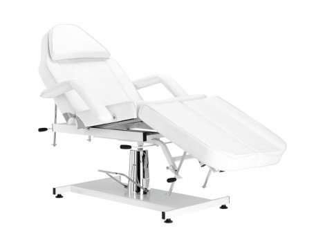 Fotel hydrauliczny kosmetyczny Isaiah obrotowy spa łóżko leżanka do salonu kosmetycznego biały Outlet - 7