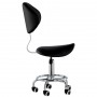 Taboret kosmetyczny siodło krzesło z oparciem Rodi Black Outlet - 3
