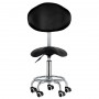 Taboret kosmetyczny siodło krzesło z oparciem Rodi Black Outlet - 5