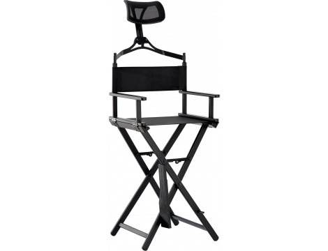Krzesło z oparciem składane fotel do makijażu wizażu make-up aluminium lekkie Outlet - 8