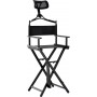 Krzesło z oparciem składane fotel do makijażu wizażu make-up aluminium lekkie Outlet - 8