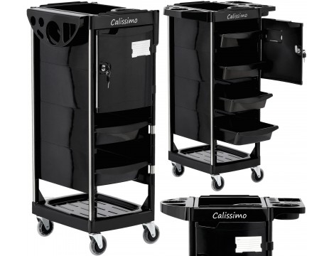 Pomocnik fryzjerski wózek stolik na kółkach do farbowania X10-C do salonu kosmetycznego szafka z szufladami Outlet