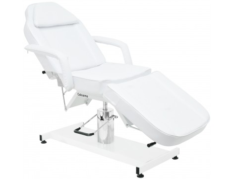 Fotel hydrauliczny kosmetyczny Andrew obrotowy spa łóżko leżanka do salonu kosmetycznego biały Outlet