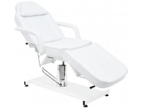 Fotel hydrauliczny kosmetyczny Joshua obrotowy spa łóżko leżanka do salonu kosmetycznego biały Outlet