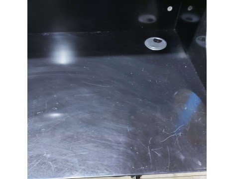 Recepcja fryzjerska lakierowana diamond sim 80 cm kosmetyczna do salonu czarna Outlet - 6