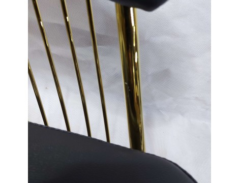 Fotel fryzjerski Zoe Gold hydrauliczny obrotowy podnóżek do salonu fryzjerskiego krzesło fryzjerskie Outlet - 2