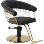 Fotel fryzjerski Zoe Gold hydrauliczny obrotowy podnóżek do salonu fryzjerskiego krzesło fryzjerskie Outlet