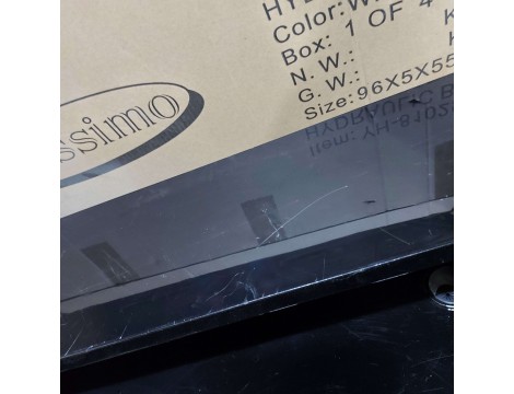 Recepcja fryzjerska lakierowana Alexa Sim 80 cm kosmetyczna do salonu czarna złożona Outlet - 9