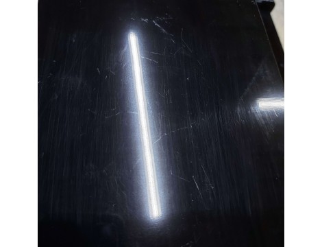 Recepcja fryzjerska lakierowana diamond sim 80 cm kosmetyczna do salonu czarna złożona Outlet - 6