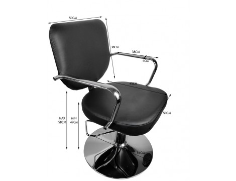 Fotel fryzjerski Polo hydrauliczny obrotowy do salonu fryzjerskiego podnóżek krzesło fryzjerskie Outlet - 2