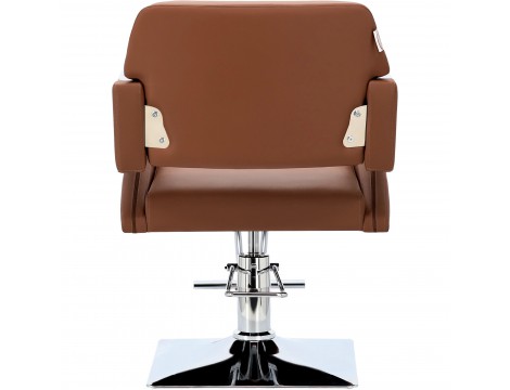 Fotel fryzjerski Gaja Brown hydrauliczny obrotowy podnóżek do salonu fryzjerskiego krzesło fryzjerskie Outlet - 4