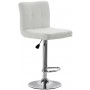 Krzesło barowe kosmetyczne fryzjerskie fotel z oparciem białe Outlet - 6