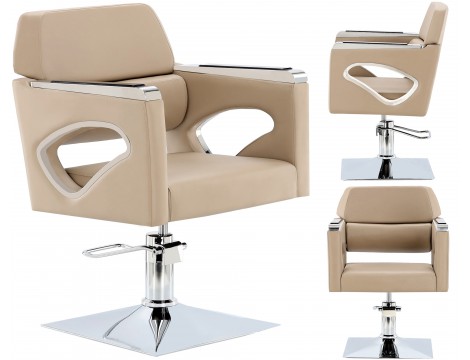 Fotel fryzjerski Bianka hydrauliczny obrotowy do salonu fryzjerskiego krzesło fryzjerskie Outlet