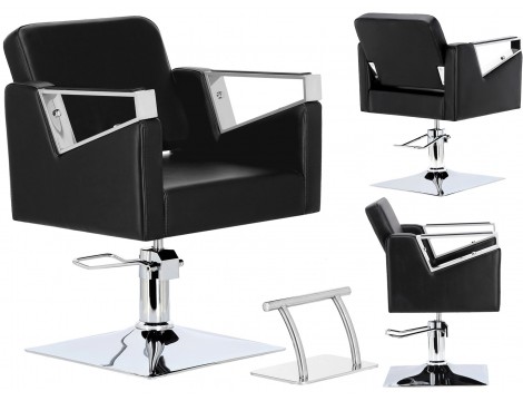 Fotel fryzjerski Tomas hydrauliczny obrotowy do salonu fryzjerskiego podnóżek krzesło fryzjerskie Outlet