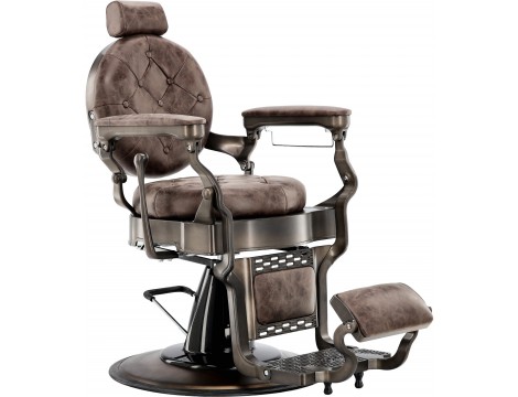 Fotel fryzjerski barberski hydrauliczny do salonu fryzjerskiego  barber shop Brown Pearl Barberking w 24H Outlet - 2