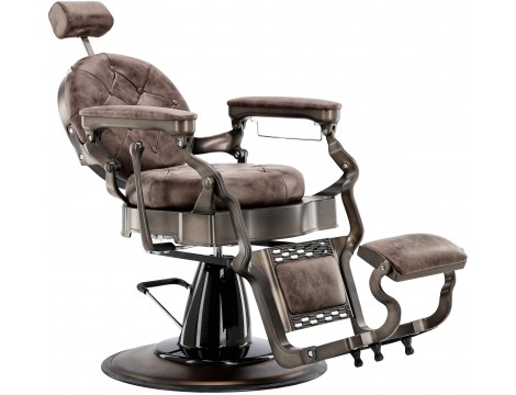 Fotel fryzjerski barberski hydrauliczny do salonu fryzjerskiego  barber shop Brown Pearl Barberking w 24H Outlet - 3