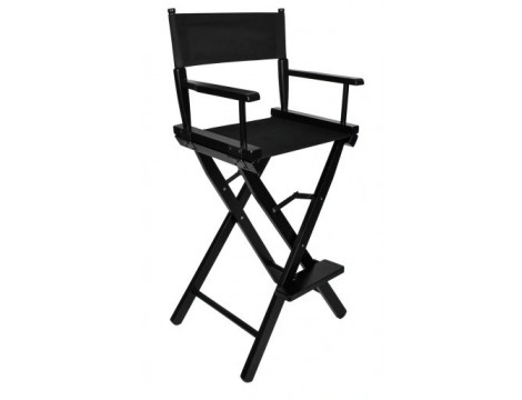 Krzesło fotel do make-up kosmetyczne z oparciem fotel gabinet SPA praktyczne składane drewniane Outlet - 3