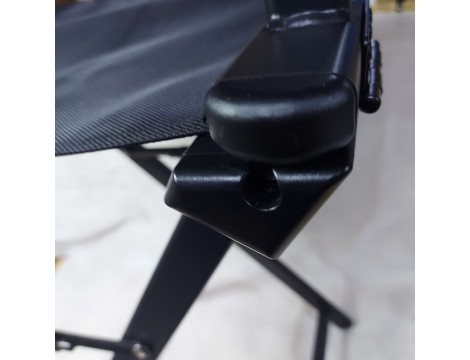 Krzesło z oparciem składane fotel do makijażu wizażu make-up aluminium lekkie Outlet - 12