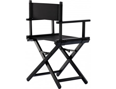 Krzesło z oparciem składane fotel do makijażu wizażu make-up aluminium lekkie MAKE-UP-02-CICI-BLACK Outlet - 4