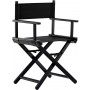 Krzesło z oparciem składane fotel do makijażu wizażu make-up aluminium lekkie MAKE-UP-02-CICI-BLACK Outlet - 2
