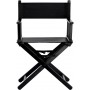 Krzesło z oparciem składane fotel do makijażu wizażu make-up aluminium lekkie MAKE-UP-02-CICI-BLACK Outlet - 3