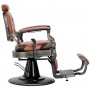 Fotel fryzjerski barberski hydrauliczny do salonu fryzjerskiego barber shop Logan Brown Gungrey Barberking Outlet - 4