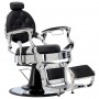 Fotel fryzjerski barberski hydrauliczny do salonu fryzjerskiego barber shop Logan Black Silver Barberking Outlet - 2