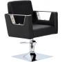 Fotel fryzjerski Kora Black hydrauliczny obrotowy do salonu fryzjerskiego krzesło fryzjerskie Outlet - 2
