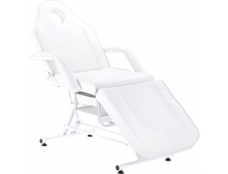 Fotel kosmetyczny z kuwetami biały łóżko leżanka spa Outlet - 6