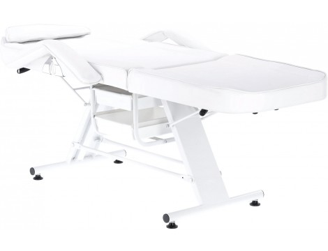 Fotel kosmetyczny z kuwetami biały łóżko leżanka spa Outlet - 5