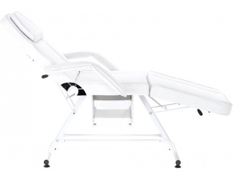Fotel kosmetyczny z kuwetami biały łóżko leżanka spa Outlet - 4