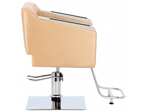 Fotel fryzjerski Pikos hydrauliczny obrotowy do salonu fryzjerskiego podnóżek chromowany krzesło fryzjerskie Outlet - 3