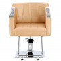 Fotel fryzjerski Pikos hydrauliczny obrotowy do salonu fryzjerskiego podnóżek chromowany krzesło fryzjerskie Outlet - 4