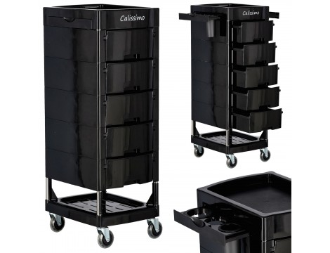 Pomocnik fryzjerski wózek stolik na kółkach do farbowania T0165 do salonu kosmetycznego szafka z szufladami Outlet
