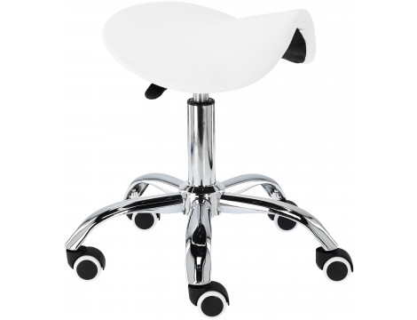 Taboret kosmetyczny siodło krzesło Calissimo biały Outlet - 2