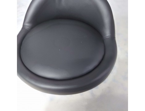 Krzesło Taboret Kosmetyczny Fryzjerski Czarny Outlet - 2