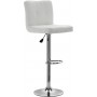Krzesło barowe kosmetyczne fryzjerskie fotel z oparciem białe Outlet - 2