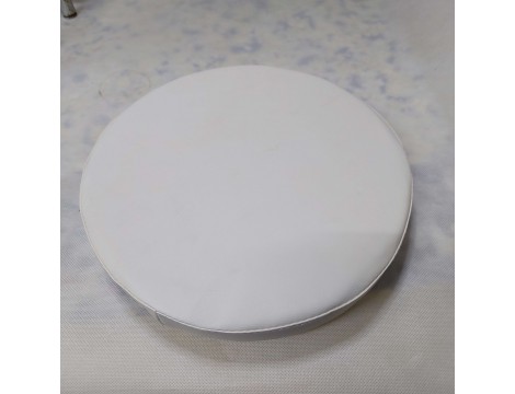 Taboret kosmetyczny okrągły fryzjerski hoker stołek biały Outlet - 4